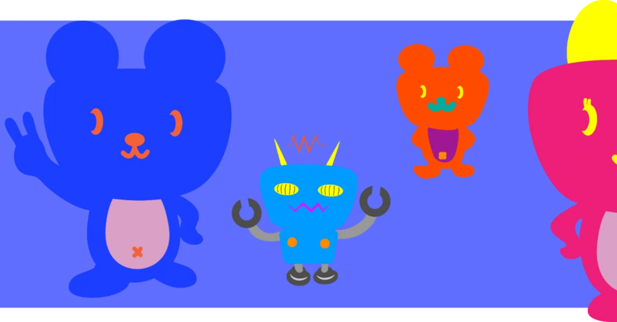 KAGOXのキャラクターカゴックマくん。カゴとクマのキャラクター